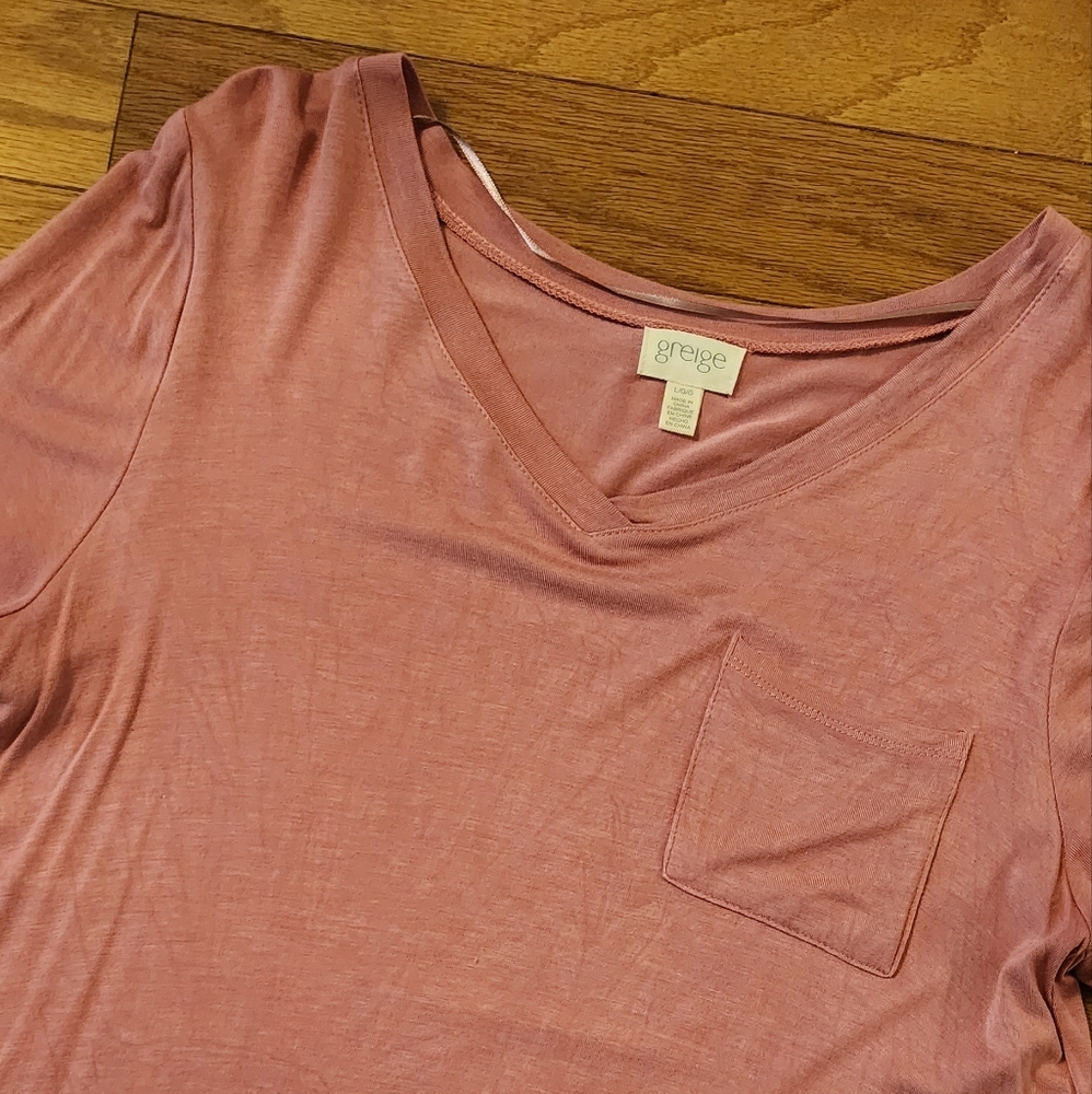 Greige Dress V Neck